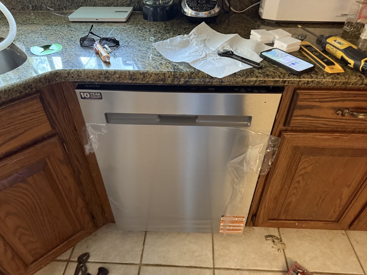 New dishwasher installation