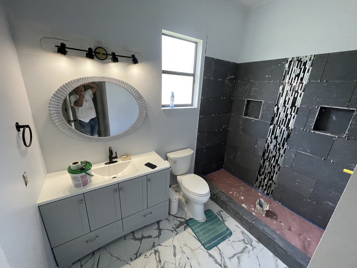 Bathroom renovation in progress